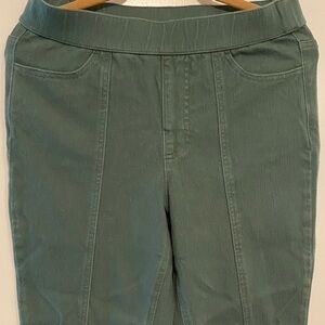 Isaac Mizrahi Straight-Leg Jeans in Olive Green